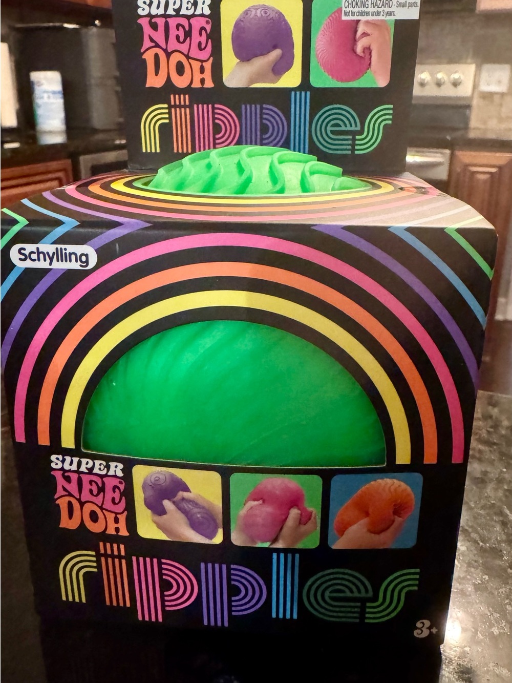Schylling Super NeeDoh Ripples Stress Ball - Bright Green